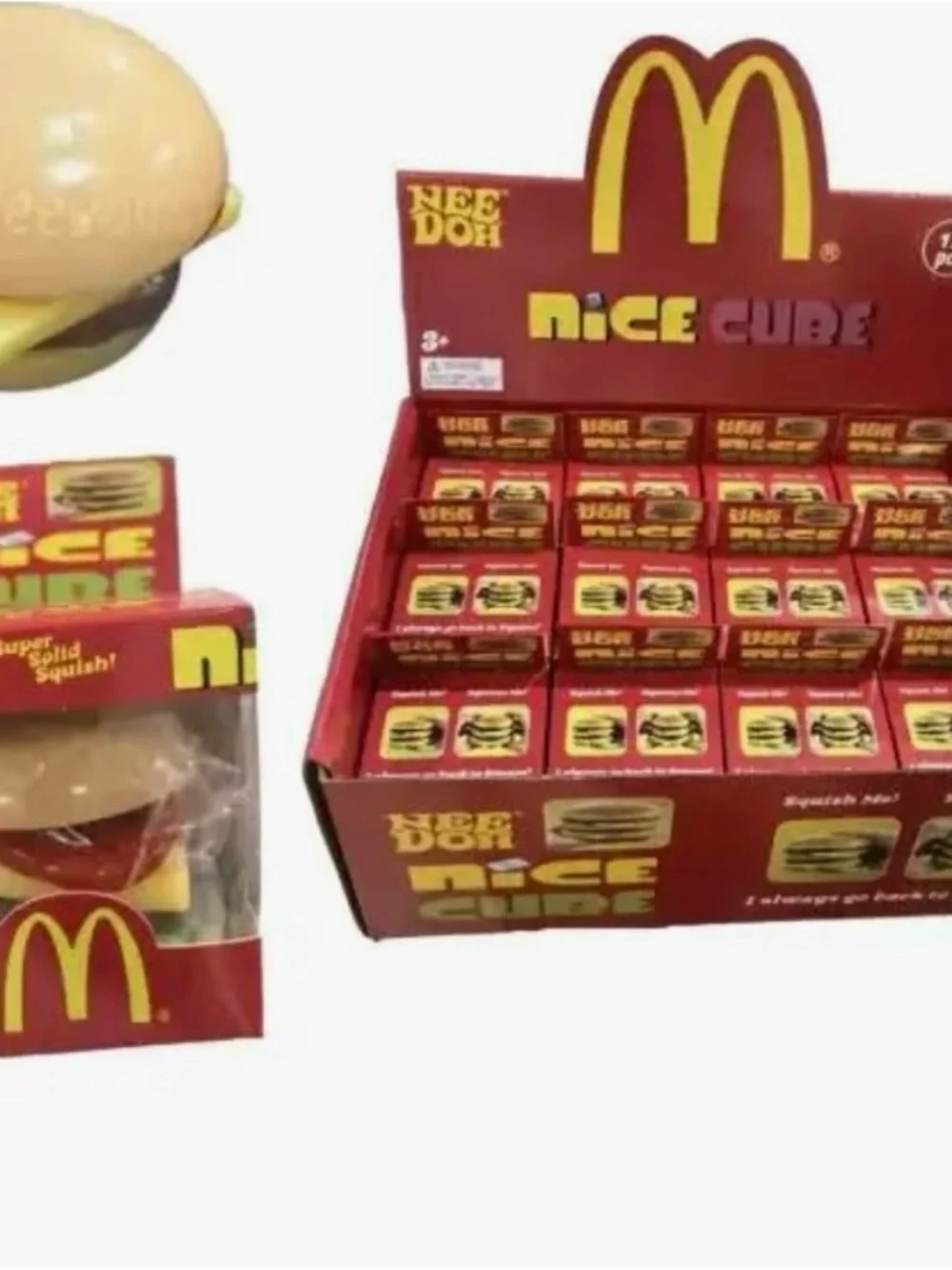 McDonald's Red and Yellow Play Burger Set with Colorful Toppings